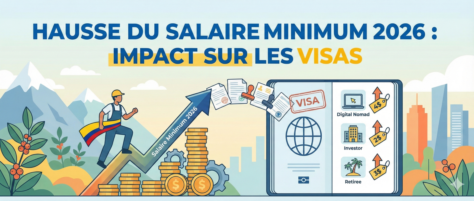 Visas Colombie 2026 : Ce qui change avec le nouveau salaire minimum